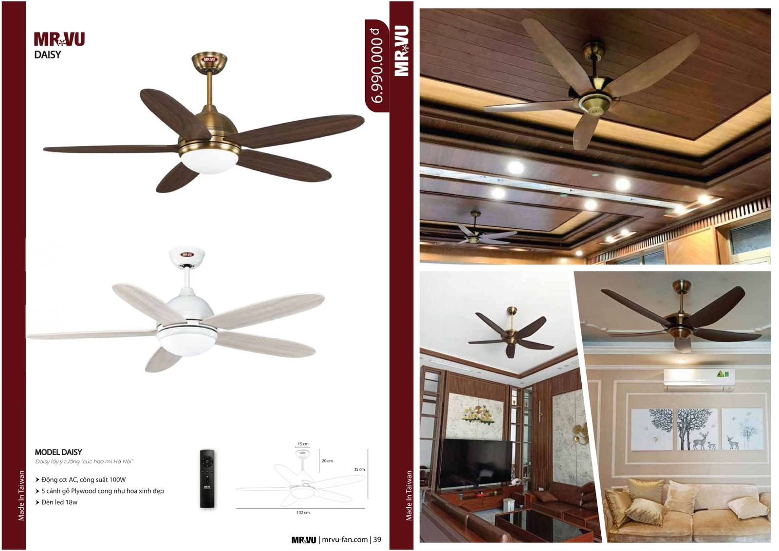 Bảng giá và Catalogue Quạt trần Mr Vũ mới nhất 2024 /Page 